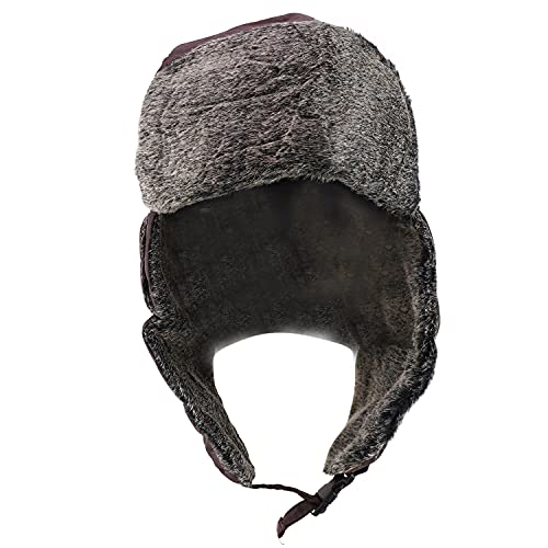 Trendy Apparel Shop 100% Polyester Soft Fur Earflap Winter Trooper Hat