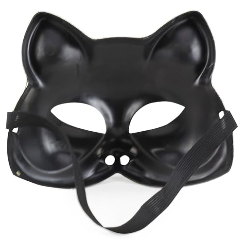 Trendy Apaprel Shop Women's Disco Mirror Glass Cat Half Mask Costume Accessory