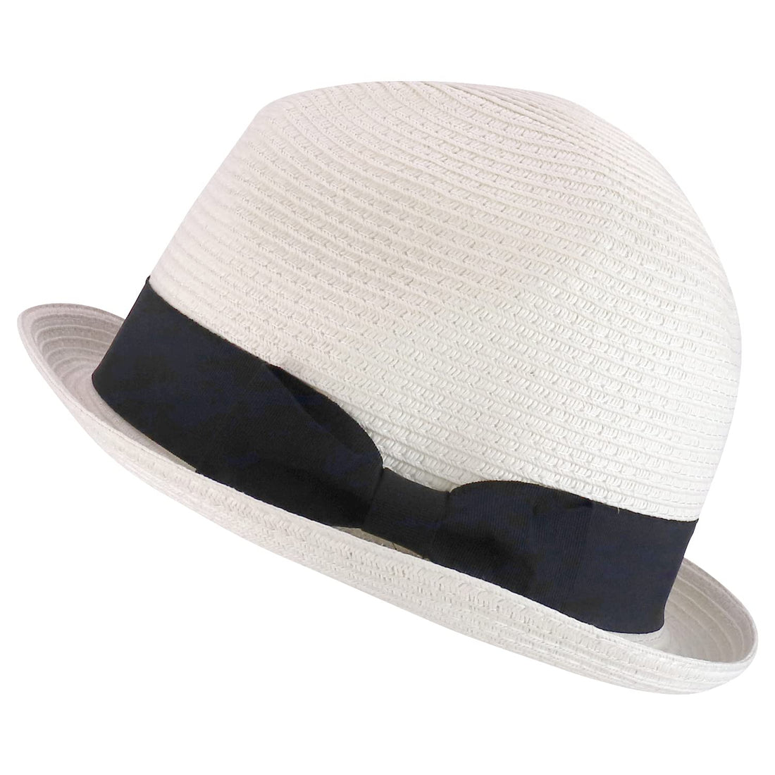 Trendy Apparel Shop Men's Toyo Paper Braid Upturn Brim Summer Fedora Hat