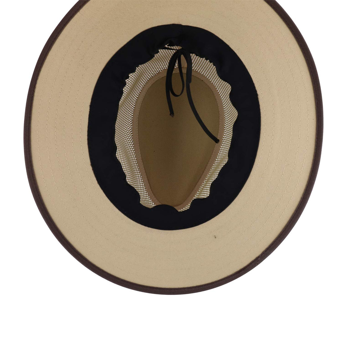 Trendy Apparel Shop Men's Cotton Canvas Mesh Crown Wide Brim Fedora Hat