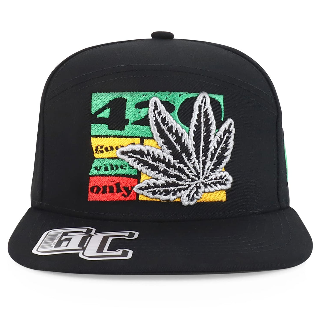 Trendy Apparel Shop 420 Good Vibes Only Embroidered Flatbill Snapback Cap