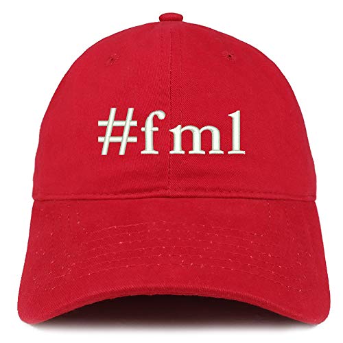Trendy Apparel Shop #FML Embroidered Soft Crown 100% Brushed Cotton Cap