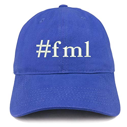 Trendy Apparel Shop #FML Embroidered Soft Crown 100% Brushed Cotton Cap