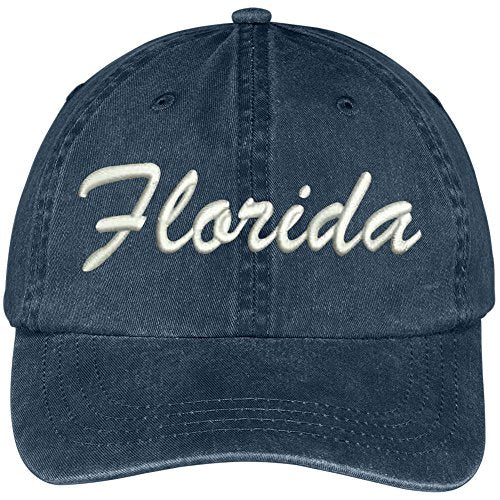 Trendy Apparel Shop Florida State Embroidered Low Profile Adjustable Cotton Cap
