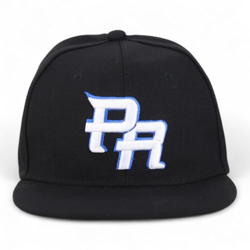 Trendy Apparel Shop Puerto Rico Embroidered Round Flat Bill Snapback Cap
