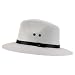 Trendy Apparel Shop Classic Retro Panama Straw Hat with Leather Band