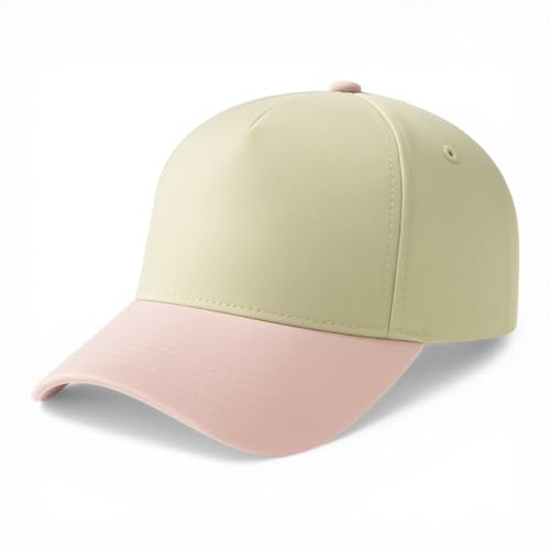 Trendy Apparel Shop Plain A Frame 5 Panel Two Tone Vintage Baseball Cap
