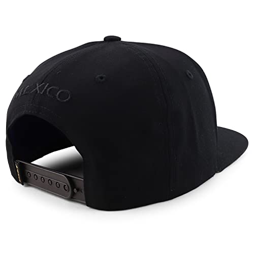 Trendy Apparel Shop Metal Mexico Eagle Decorated Flatbill Snapback Baseball Cap