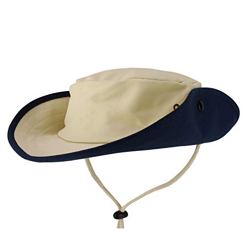 Trendy Apparel Shop Cotton Canvas Snap Brim Wide Brim Outdoor Sun Hat