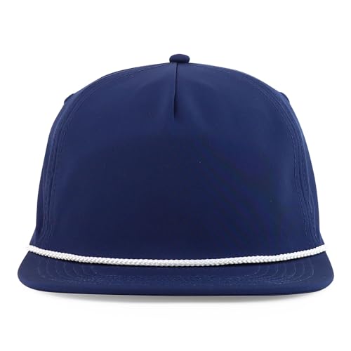Trendy Apparel Shop Unstructured 5 Panel Polyester Rope Flatbill Snapback Cap