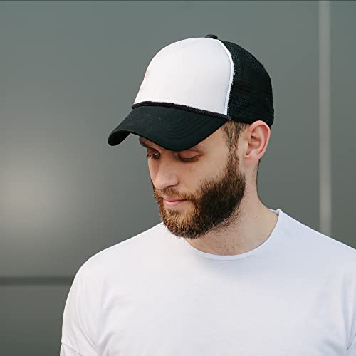 Trendy Apparel Shop XXL Oversized 5 Panel Foam Mesh Back Trucker Cap