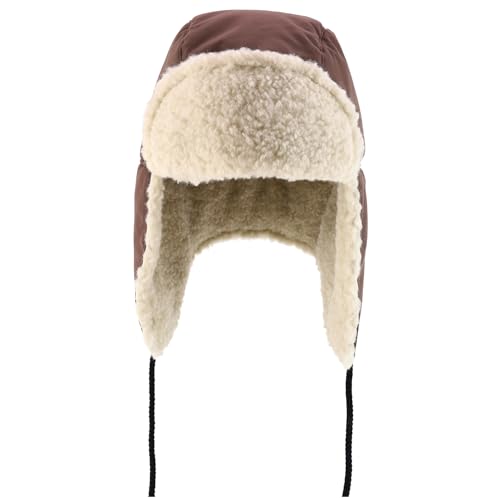 Trendy Apprel Shop Warm Winter Fur Ear Flaps Sherpa Lined Trooper Hat