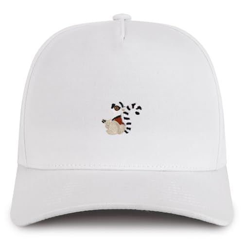 Trendy Apparel Shop Lemur Patch Cotton 5 Panel Structured Snapback Cap