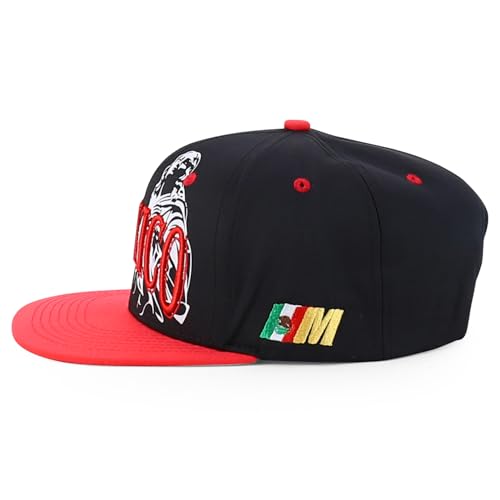 Trendy Apparel Shop Mexico Guadalupe Embroidered Flat Bill Snapback Cap