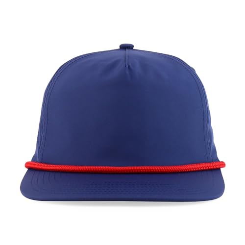 Trendy Apparel Shop 5 Panel Unstructured Perfomance Snapback Cap with Rope