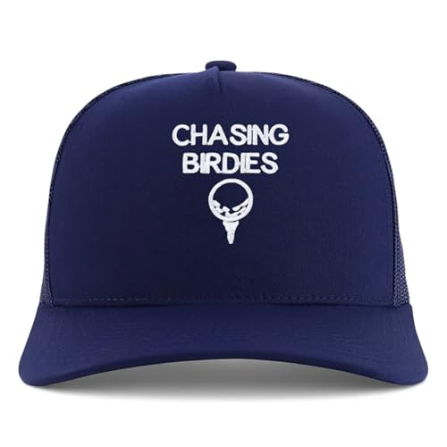 Trendy Apparel Shop Chasing Birdies Embroidered 5 Panel Snapback Trucker Cap