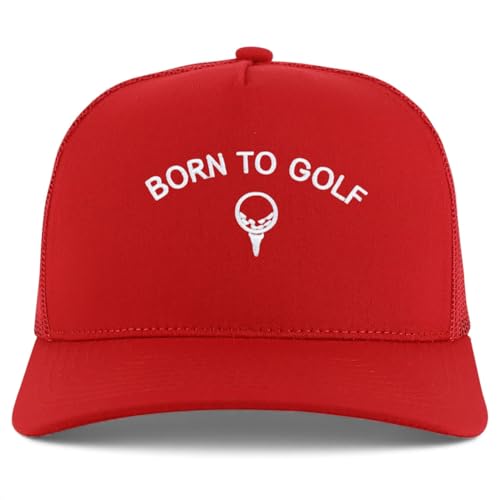 Trendy Apparel Shop Born to Golf Embroidered 5 Panel Snapback Trucker Cap
