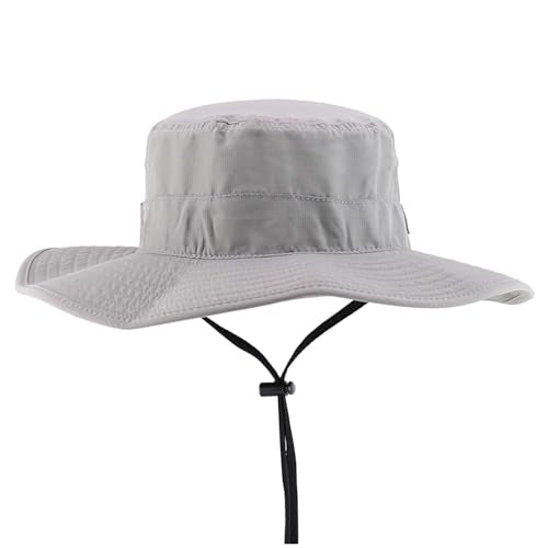 Trendy Apparel Shop Outdoor Large Brim Micro Mesh Performance Boonie Bucket Hat with Strap