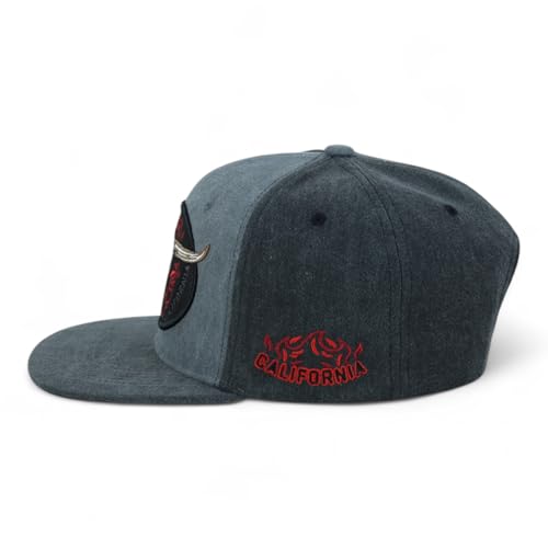 Trendy Apparel Shop Rodeo Design Embroidered Washed Cotton Flat Bill Snapback Cap