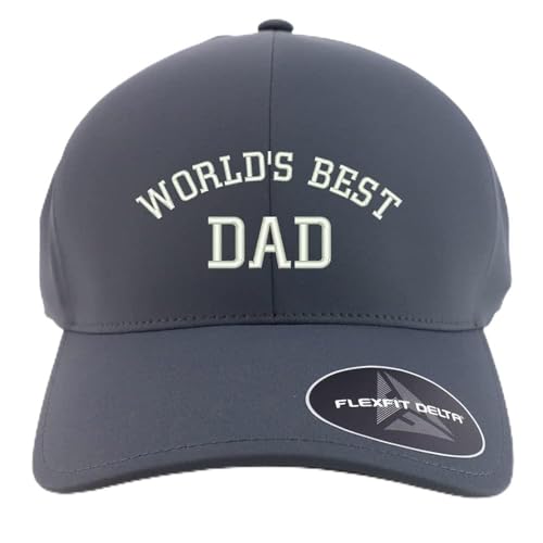 Trendy Apparel Shop Oversized XXL World's Best Dad Embroiderd Athletic Fitted Baseball Cap