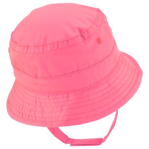 Trendy Apparel Shop Rainbow Embroidered Patch Infant Lightweight Bucket Hat with Chin Strap