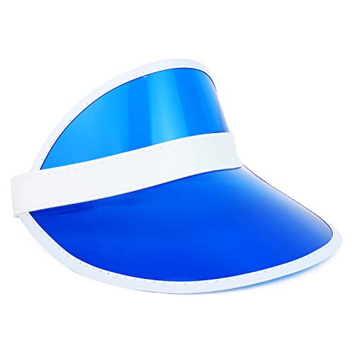 Trendy Apparel Shop Transparent PVC Casino Dealer Sun Shade Elastic Visor