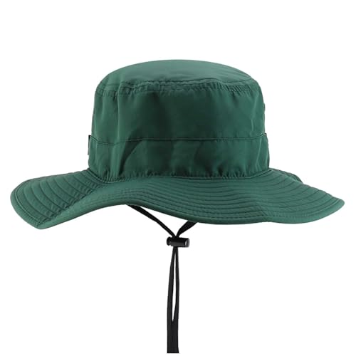 Trendy Apparel Shop Outdoor Large Brim Micro Mesh Performance Boonie Bucket Hat with Strap