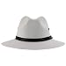 Trendy Apparel Shop Classic Retro Panama Straw Hat with Leather Band