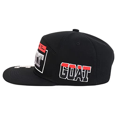 Trendy Apparel Shop Goat Embroidered 100% Cotton Flatbill Snapback Cap