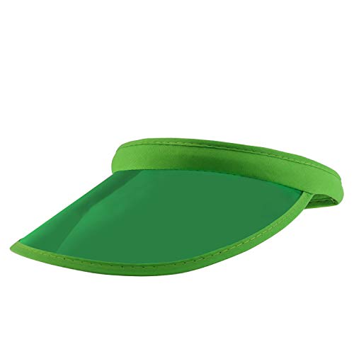 Trendy Apparel Shop UV Protection Transparent Colorful Summer Clip-on Visor