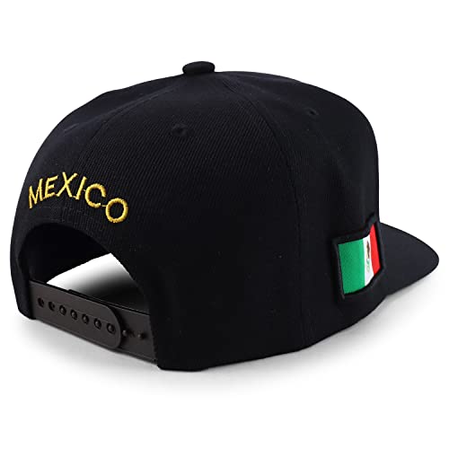 Trendy Apparel Shop Cities of Mexico Circular Logo Embroidered Flatbill Snapback Baseball Cap