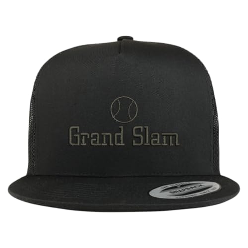 Trendy Apparel Shop Football Grand Slam Embroidered 5 Panel Flatbill Trucker Mesh Cap