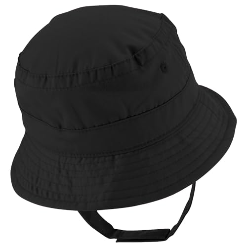 Trendy Apparel Shop Rainbow Embroidered Patch Infant Lightweight Bucket Hat with Chin Strap