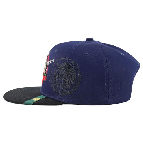 Trendy Apparel Shop Mexico Eagle Embroidered Flatbill Snapback Cap
