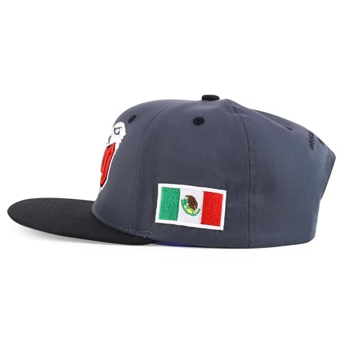 Trendy Apparel Shop 3D Mexico Embroidered Structured Flat Bill Snapback Cap