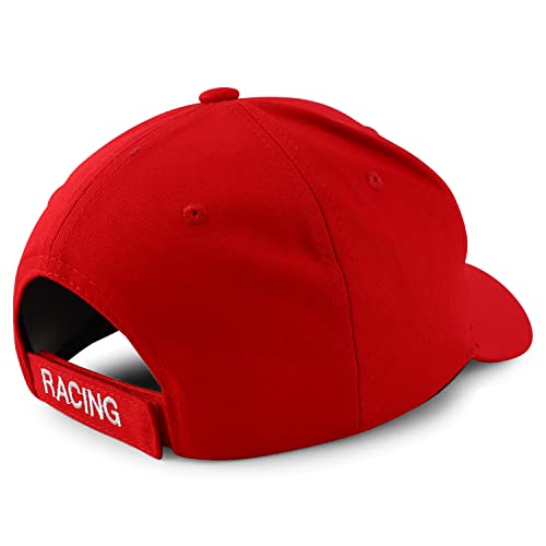 Trendy Apparel Shop Racing 3D Embroidered Flame Car Race Flag Baseball Cap