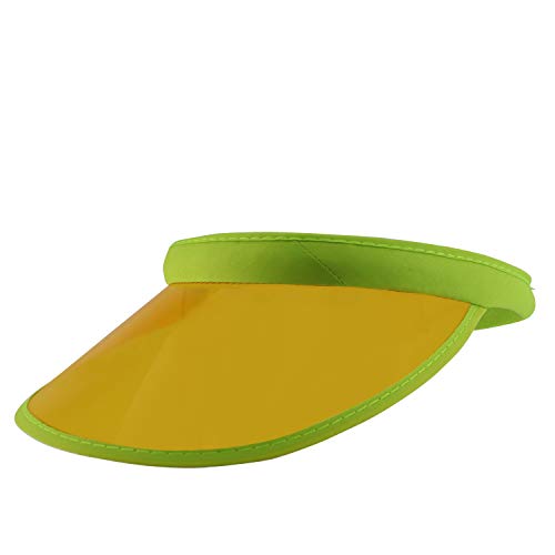 Trendy Apparel Shop UV Protection Transparent Colorful Summer Clip-on Visor