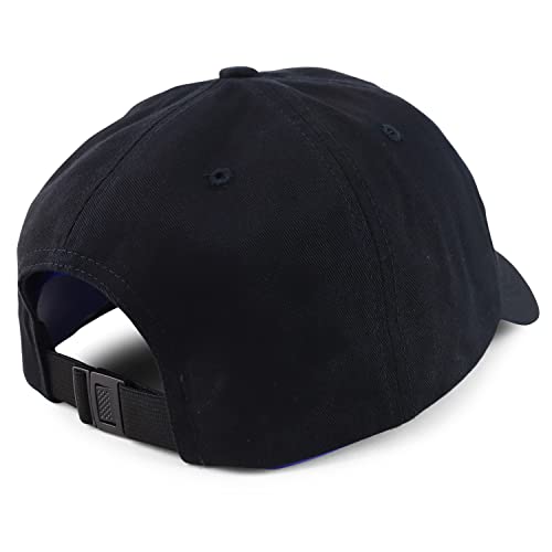 Trendy Apparel Shop Oversized XXL Unstructured Cotton Dad Hat with Adjustable Elastic Clasp Buckle