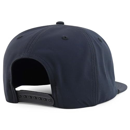 Trendy Apparel Shop Unstructured 5 Panel Polyester Rope Flatbill Snapback Cap