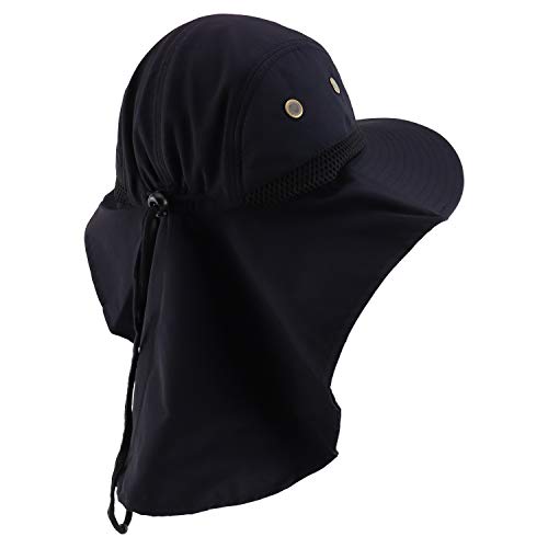 Trendy Apparel Shop XXL Oversized Large Polyester Fishing Cap with Neck Flap
