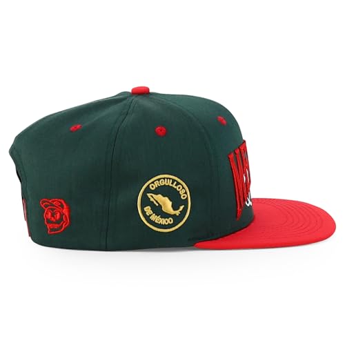 Trendy Apparel Shop Mexico Guadalupe Embroidered Flat Bill Snapback Cap
