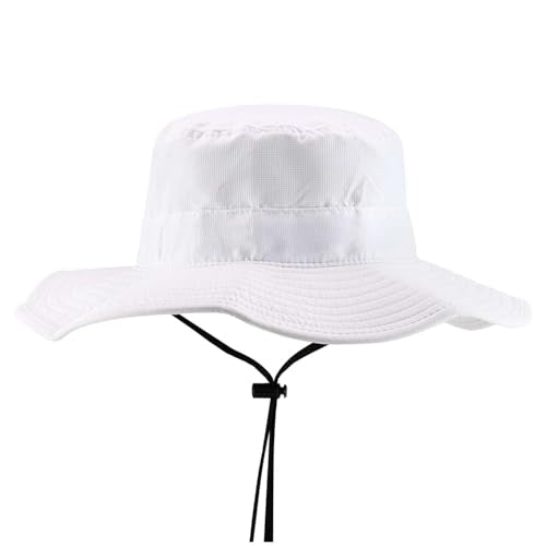 Trendy Apparel Shop Outdoor Large Brim Micro Mesh Performance Boonie Bucket Hat with Strap