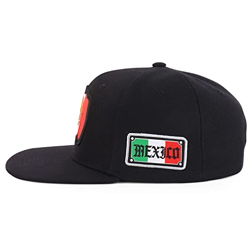 Trendy Apparel Shop Mexico Eagle Embroidered Flatbill Snapback Cap