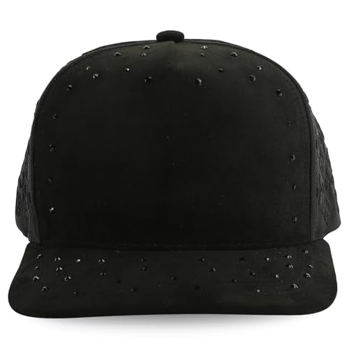 Trendy Apparel Shop 5 Panel Structured Soft Suede Snapback Ball Cap