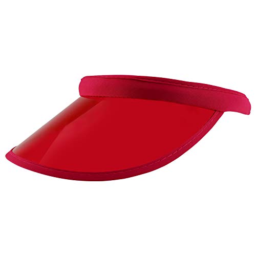 Trendy Apparel Shop UV Protection Transparent Colorful Summer Clip-on Visor