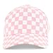 Trendy Apparel Shop Structured 5 Panel Checkered Print Baseball Cap