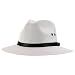 Trendy Apparel Shop Classic Retro Panama Straw Hat with Leather Band