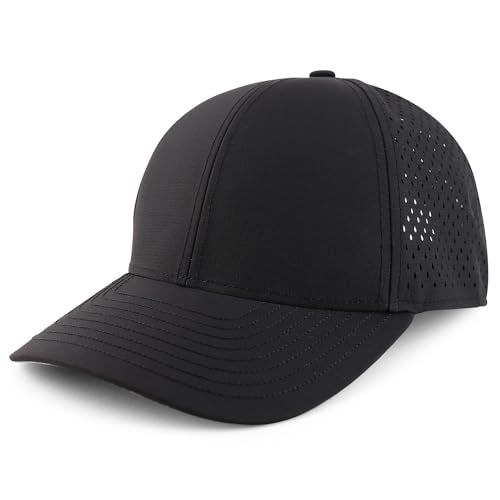 Trendy Apparel Shop Oversize XXL Laser Cut Holes Back Performance Snapback Ball Cap