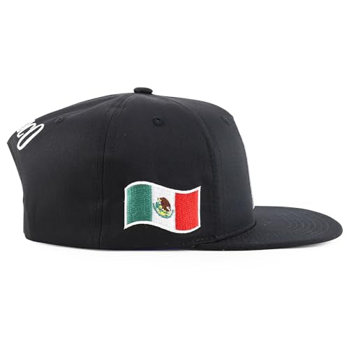 Trendy Apparel Shop 6 Panel Structured Mexico Eagle Flat Bill Snapback Baseball Cap