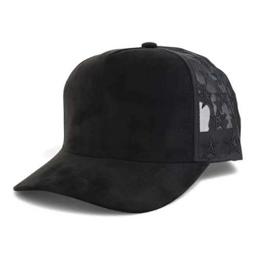 Trendy Apparel Shop 5 Panel Structured Soft Suede Snapback Ball Cap